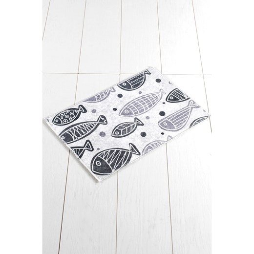 Colorful Cotton Dywanik łazienkowy &quot;Fish&quot; w kolorze szaro-białym ze sklepu Limango Polska w kategorii Akcesoria łazienkowe - zdjęcie 174171379