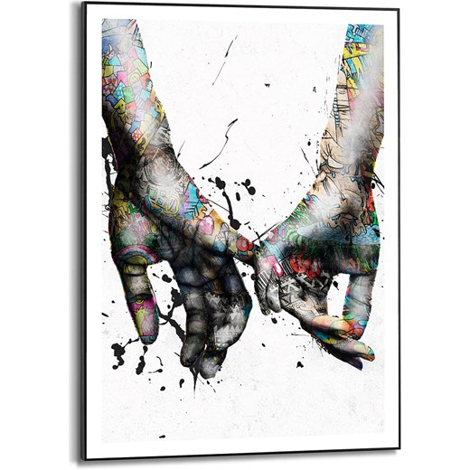 Orangewallz Druk artystyczny &quot;Loving Coloured Hands&quot; w ramce - 40 x 50 cm ze sklepu Limango Polska w kategorii Obrazy - zdjęcie 174172775