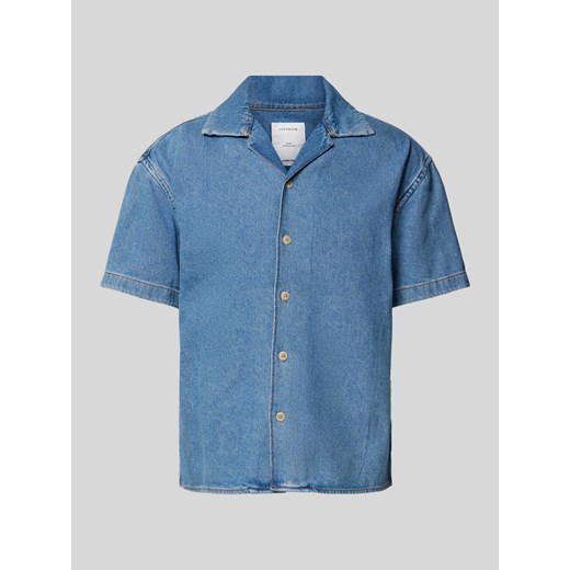 Koszula jeansowa o kroju regular fit z rękawem o dł. 1/2 model ‘CABANA’ ze sklepu Peek&Cloppenburg  w kategorii Koszule męskie - zdjęcie 174174708