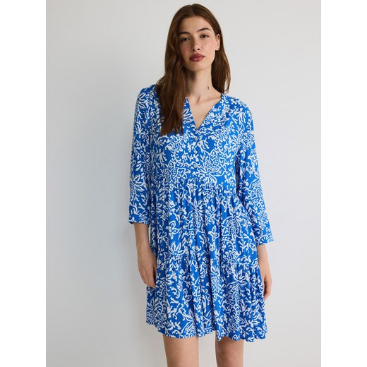 Reserved - Sukienka mini - niebieski ze sklepu Reserved w kategorii Sukienki - zdjęcie 174177037