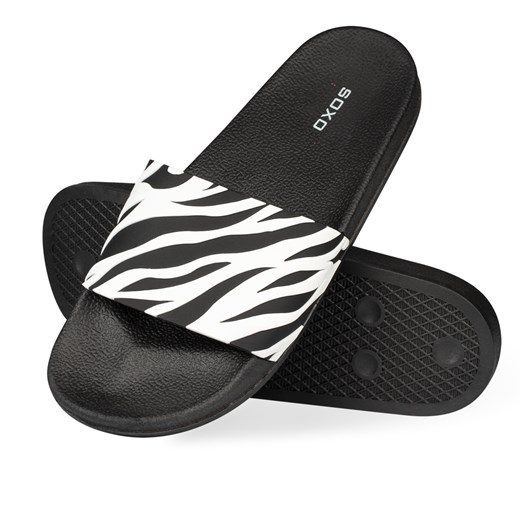 Klapki Plażowe Premium Damskie Męskie SOXO Zebra | Idealne na Lato Wakacje i na Basen | Gumowe ze sklepu Sklep SOXO w kategorii Klapki damskie - zdjęcie 174183415