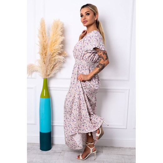 SUKIENKA MAXI HISZPANKA W KWIECISTY WZÓR- RÓŻOWA Olika M/L olika.com.pl