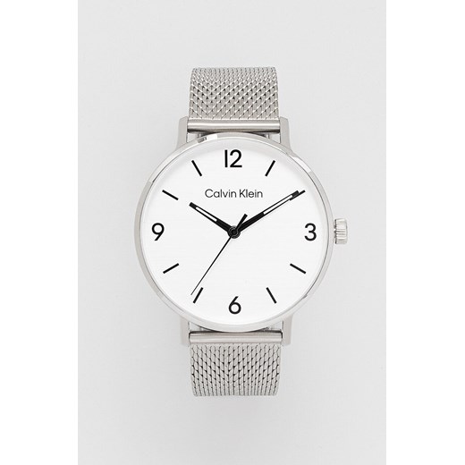 Calvin Klein zegarek męski kolor srebrny 25200433 ze sklepu ANSWEAR.com w kategorii Zegarki - zdjęcie 174280945