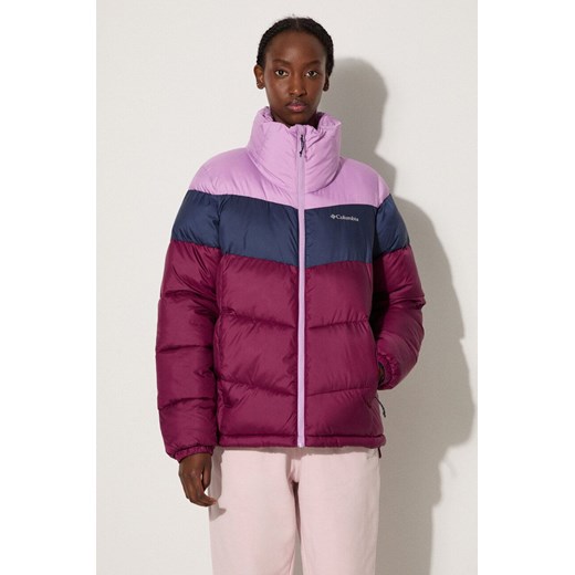 Columbia kurtka Puffect Color Block Jkt damska kolor bordowy zimowa 1955101 ze sklepu ANSWEAR.com w kategorii Kurtki damskie - zdjęcie 174281639