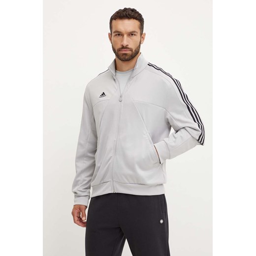 adidas bluza Tiro męska kolor szary z aplikacją IY4285 ze sklepu ANSWEAR.com w kategorii Bluzy męskie - zdjęcie 174281999
