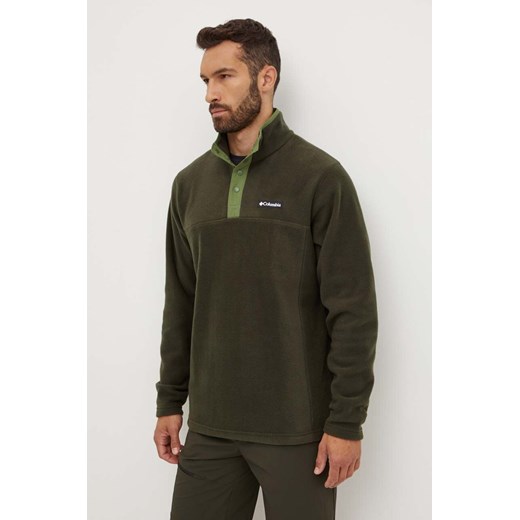 Columbia bluza sportowa Steens Mountain Half Snap kolor zielony wzorzysta 2097721 ze sklepu ANSWEAR.com w kategorii Bluzy męskie - zdjęcie 174282107