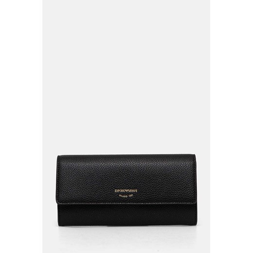 Emporio Armani portfel damski kolor czarny EW000542 AF11953 ze sklepu ANSWEAR.com w kategorii Portfele damskie - zdjęcie 174283717