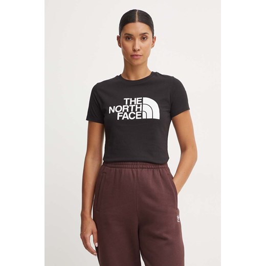 The North Face t-shirt Easy Tee damski kolor czarny NF0A8A6DJK31 ze sklepu ANSWEAR.com w kategorii Bluzki damskie - zdjęcie 174284595