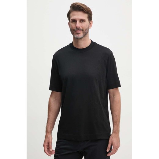 Emporio Armani t-shirt bawełniany męski kolor czarny z aplikacją 6D1TD1 1JPVZ ze sklepu ANSWEAR.com w kategorii T-shirty męskie - zdjęcie 174284715