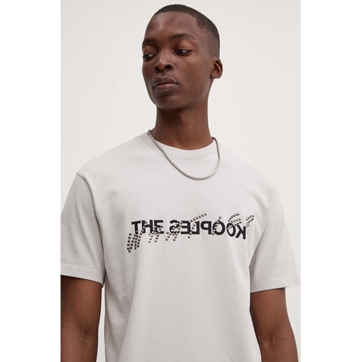 The Kooples t-shirt bawełniany męski kolor szary z nadrukiem HTSC29014K ze sklepu ANSWEAR.com w kategorii T-shirty męskie - zdjęcie 174284725