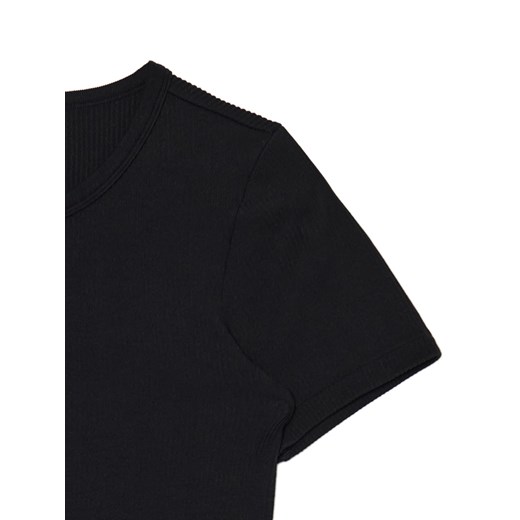 Cropp - Czarna koszulka slim - czarny Cropp L Cropp