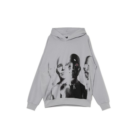 Cropp - Bluza z motywem AI - jasny szary Cropp XS Cropp