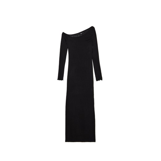 Cropp - Sukienka maxi z odkrytym ramieniem - czarny ze sklepu Cropp w kategorii Sukienki - zdjęcie 174288957