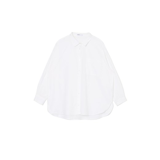 Cropp - Bawełniana biała koszula oversize - biały Cropp M Cropp