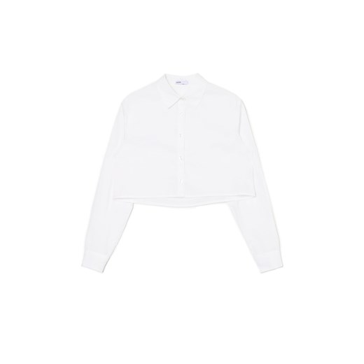 Cropp - Krótka biała koszula - biały Cropp XL Cropp