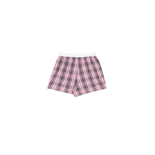 Cropp - Bawełniane szorty w kratę - różowy Cropp S Cropp