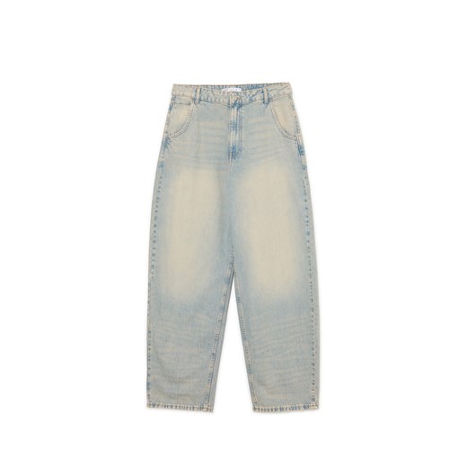 Cropp - Jeansy skater w stylu vintage - niebieski Cropp 32 Cropp