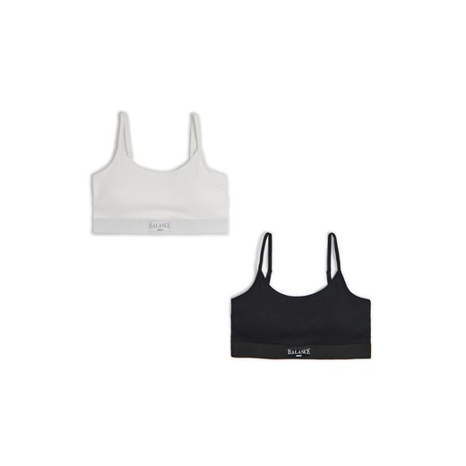 Cropp - 2 pack staników sportowych - czarny ze sklepu Cropp w kategorii Biustonosze - zdjęcie 174289846