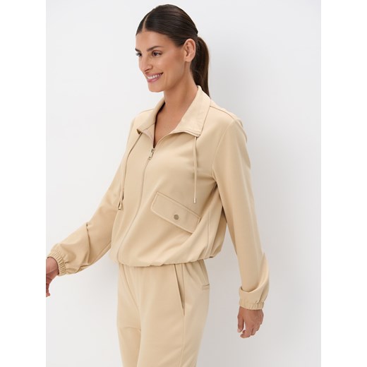 Mohito - Bluza z zamkiem - beżowy ze sklepu Mohito w kategorii Bluzy damskie - zdjęcie 174292406