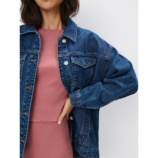 Mohito - Kurtka jeansowa oversize - niebieski Mohito 36 Mohito