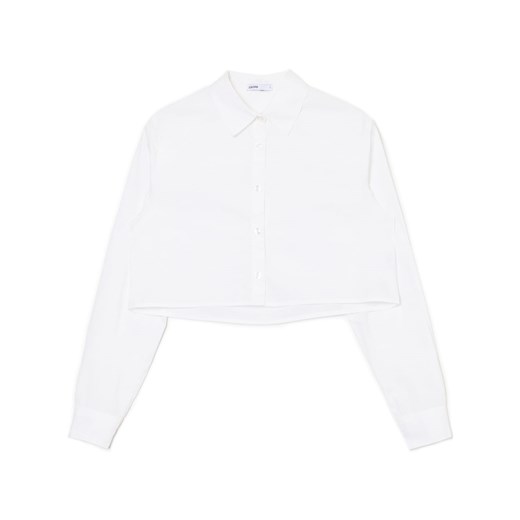 Cropp - Krótka biała koszula - biały Cropp XL Cropp