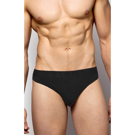Atlantic 2-pack slipy męskie czarne 2BMP-016, Kolor czarny, Rozmiar M, ATLANTIC ze sklepu Intymna w kategorii Majtki męskie - zdjęcie 174295049