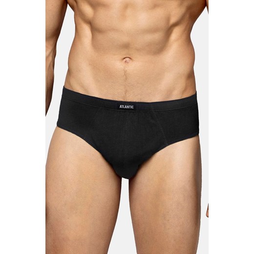 3-pack slipy męskie 3BMP-006-CZARNY, Kolor czarny, Rozmiar M, ATLANTIC ze sklepu Intymna w kategorii Majtki męskie - zdjęcie 174295139