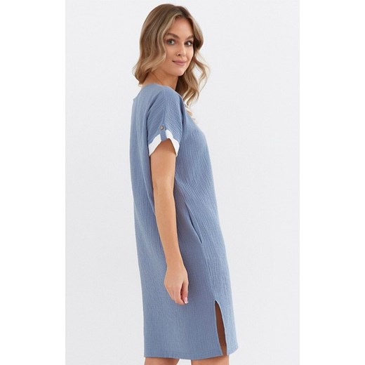 Muślinowa koszula nocna 133, Kolor niebieski, Rozmiar S, Cana ze sklepu Intymna w kategorii Koszule nocne - zdjęcie 174297865