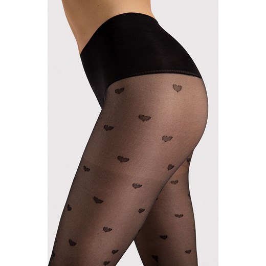 Rajstopy modelujące w serca Heartbeat 20 DEN, Kolor czarny, Rozmiar 2, Fiore ze sklepu Intymna w kategorii Rajstopy - zdjęcie 174304467
