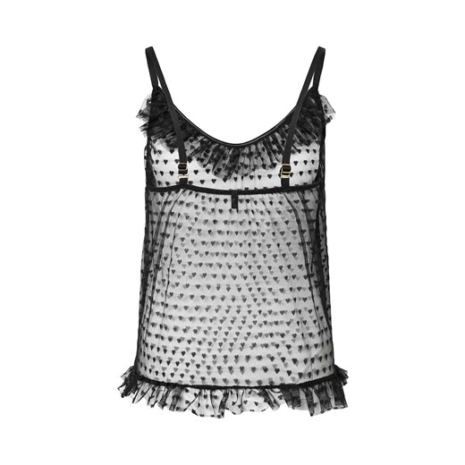 Tiulowa koszulka damska w serduszka Quore, Kolor czarny, Rozmiar S/M, Fiore ze sklepu Intymna w kategorii Koszule nocne - zdjęcie 174304586