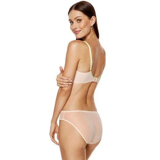 Biustonosz usztywniany z oryginalnym haftem Soleil B4, Kolor beżowy, Rozmiar 75F, Gorteks ze sklepu Intymna w kategorii Biustonosze - zdjęcie 174307445