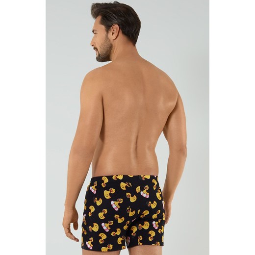 Bokserki męskie w kaczki Anatre, Kolor czarny-wzór, Rozmiar XL, Italian Fashion ze sklepu Intymna w kategorii Majtki męskie - zdjęcie 174308366