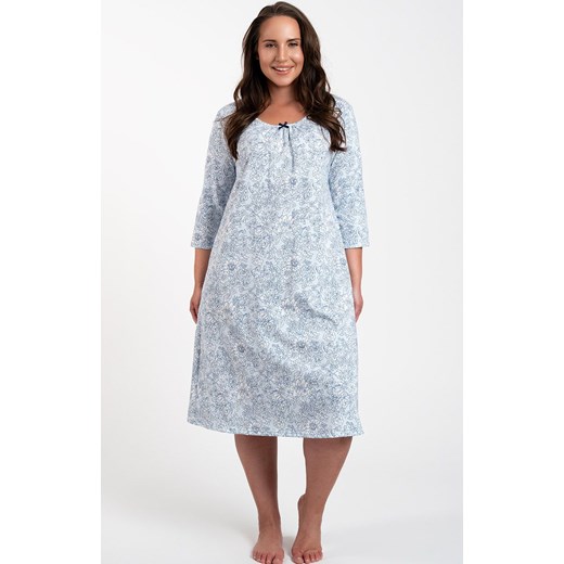 Koszula nocna damska w kwiaty Antonia, Kolor niebieski-wzór, Rozmiar L, Italian Fashion ze sklepu Intymna w kategorii Koszule nocne - zdjęcie 174308409
