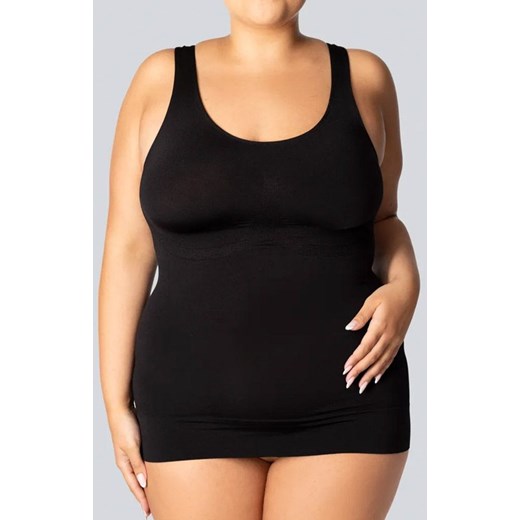 Wyszczuplająca koszulka damska plus size czarna Smoothwear, Kolor czarny (onyx), Rozmiar 5/6, Mona Queen Size ze sklepu Intymna w kategorii Bielizna wyszczuplająca - zdjęcie 174316575