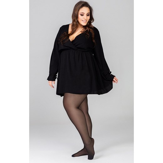 Gładkie rajstopy damskie plus size Sofia 40 DEN, Kolor czarny (onyx), Rozmiar 5, Mona Queen Size ze sklepu Intymna w kategorii Rajstopy - zdjęcie 174316748