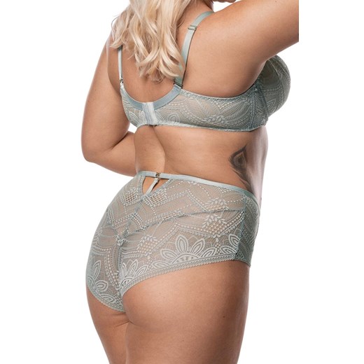 Koronkowe figi damskie z wysokim stanem Julietta, Kolor pistacjowy, Rozmiar XXL, Mefemi ze sklepu Intymna w kategorii Majtki damskie - zdjęcie 174317348