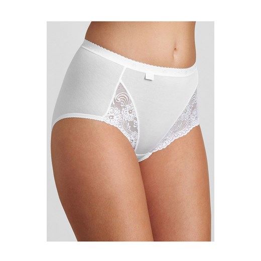 Sloggi Romance Maxi białe figi z wyższym stanem plus size 10031897, Kolor biały, Rozmiar 40, Sloggi ze sklepu Intymna w kategorii Majtki damskie - zdjęcie 174322915