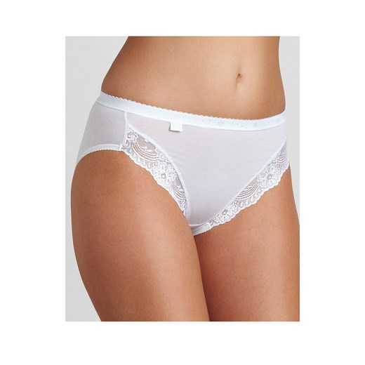Sloggi Romance Tai białe figi damskie z koronką 10031895, Kolor biały, Rozmiar 38, Sloggi ze sklepu Intymna w kategorii Majtki damskie - zdjęcie 174322917