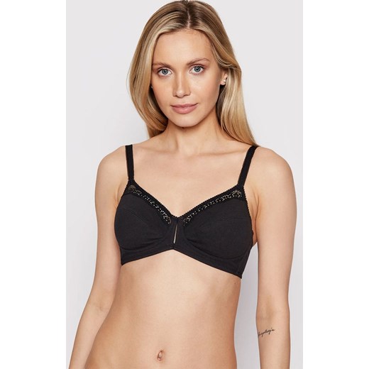 Triumph biustonosz miękki soft Cotton Beauty 10094814-0004, Kolor czarny, Rozmiar 80B, Triumph ze sklepu Intymna w kategorii Biustonosze - zdjęcie 174324749