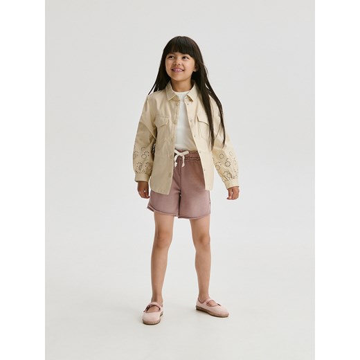 Reserved - Bawełniane szorty - jasnofioletowy Reserved 122 (6-7 lat) Reserved