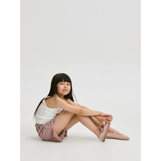 Reserved - Bawełniane szorty - jasnofioletowy Reserved 116 (5-6 lat) Reserved