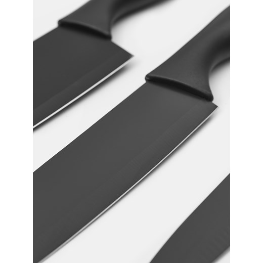 Sinsay - Zestaw noży 3 pack - czarny Sinsay One Size Sinsay