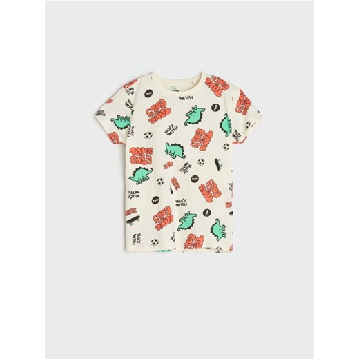 Sinsay - Koszulka - kremowy ze sklepu Sinsay w kategorii T-shirty chłopięce - zdjęcie 174333346