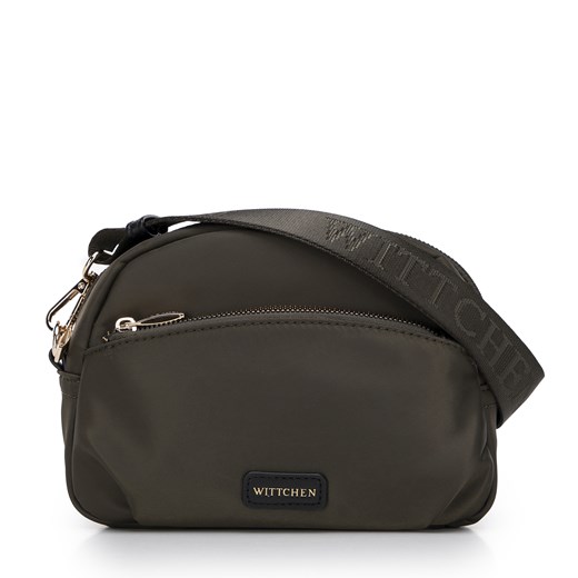 Damska torebka crossbody z nylonu zielona ze sklepu WITTCHEN w kategorii Listonoszki - zdjęcie 174360029