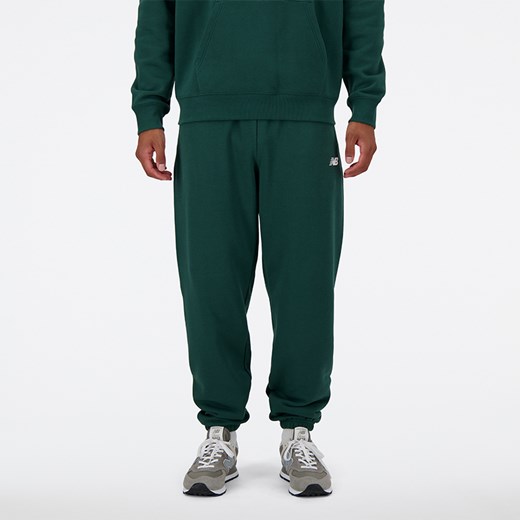 Spodnie męskie New Balance MP41519NWG – zielone ze sklepu New Balance Poland w kategorii Spodnie męskie - zdjęcie 174361508