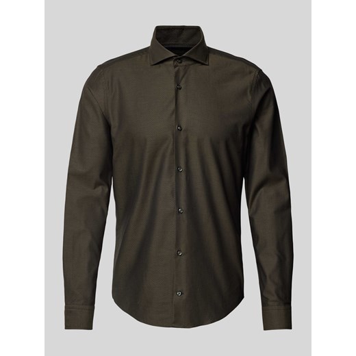Koszula biznesowa o kroju slim fit z kołnierzykiem typu kent ze sklepu Peek&Cloppenburg  w kategorii Koszule męskie - zdjęcie 174371218