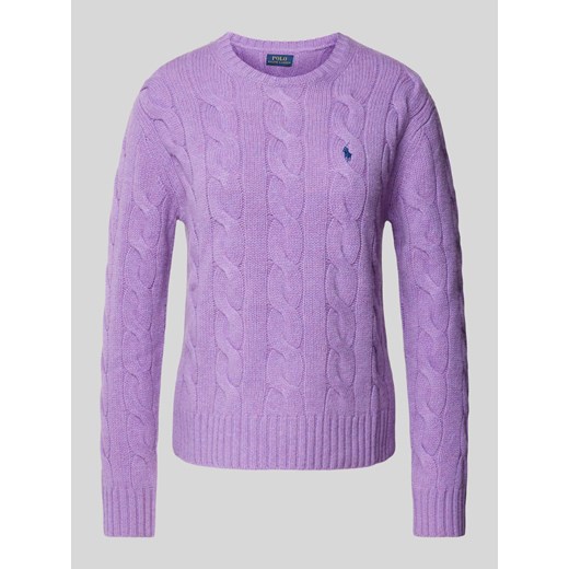 Sweter wełniany ze ściegiem warkoczowym ze sklepu Peek&Cloppenburg  w kategorii Swetry damskie - zdjęcie 174371679