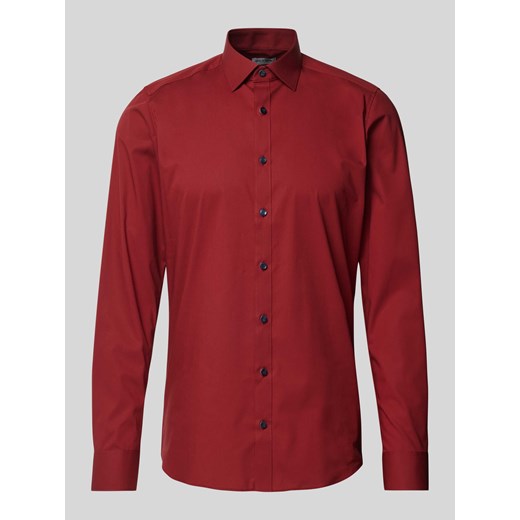 Koszula biznesowa o kroju body fit z kołnierzykiem typu kent ze sklepu Peek&Cloppenburg  w kategorii Koszule męskie - zdjęcie 174372015
