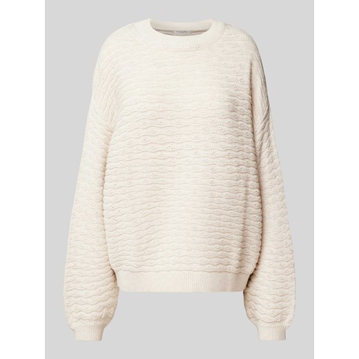 Sweter z dzianiny z prążkowanymi wykończeniami ze sklepu Peek&Cloppenburg  w kategorii Swetry damskie - zdjęcie 174372947