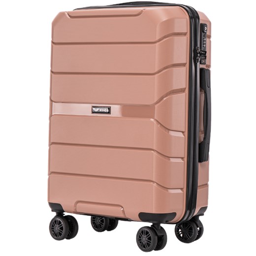 Walizka kabinowa Wings Sparrow - polipropylen 20" ROSE GOLD ze sklepu WINGS w kategorii Walizki - zdjęcie 174375049